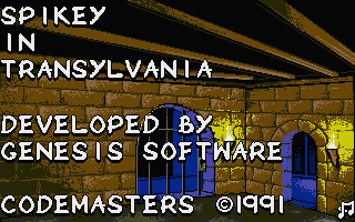 Spike in Transilvania title screen for Atari ST